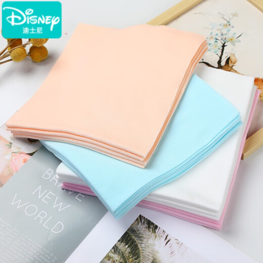 迪士尼（Disney）尿布纯棉新生儿芥子布婴儿介子可洗宝宝大尿戒子全棉尿片布料吸水 10条装 随机颜色（囎尿布扣） L