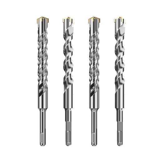HUHAO tungsten steel alloy cross electric hammer impact drill bit lengthened through the wall to drill reinforced concrete rotary head square handle four pits