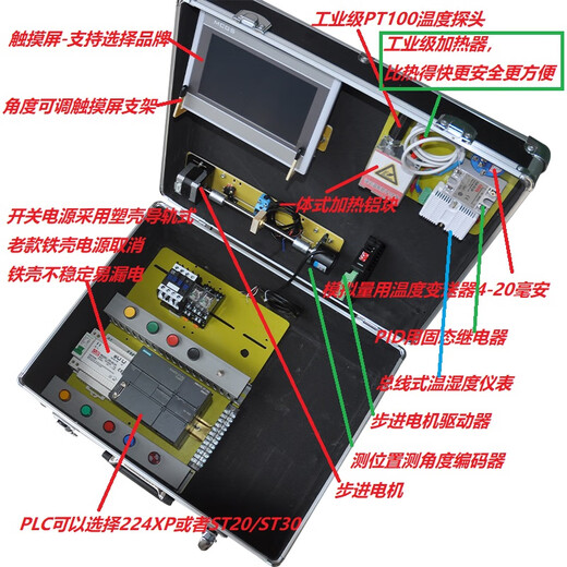 ERIKOLE PLC learning chassis plc learning machine including teaching and training S7-200 SMART PLC test basic model New Weilon 7-inch network port 8072IP original ST