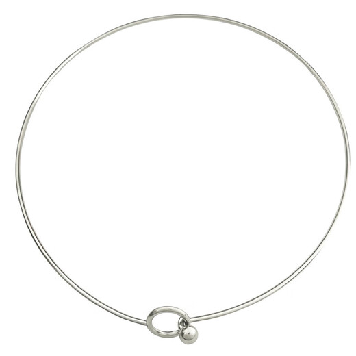 Pop collar women's high-end necklace new Chinese style necklace plated with 18K gold high-end short metal ring clavicle jewelry gold titanium steel collar