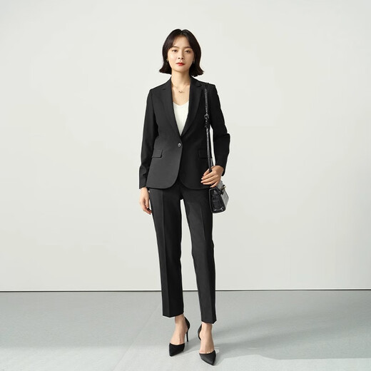 Lady Bird black formal suit women's professional small man interview wear public examination high-end suit jacket