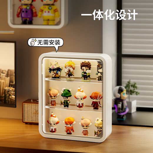 KAMAN blind box storage display stand Bubble Mart trendy Lego model display cabinet dust-proof transparent figure storage box thickened wall hanging model white/large size 1