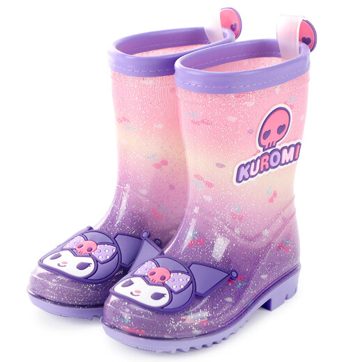 Hello Kitty Sanrio Kulomi Детские дождевые ботинки девочки хрустальные сапоги в детские сапоги детские мультфильмы девочки против скольжения водяной туфли Новая 22510 Мелодия 31/32 Размер 21см