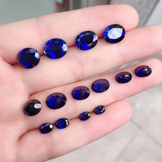 Spinners 5A grade Sri Lankan sapphire loose stone oval tanzanite ring ring surface loose stone blue pendant earrings diamond 12x14mm