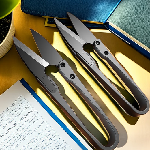 Runhuanian Germany imported high carbon steel black yarn scissors cross stitch thread cutting special scissors household spring small scissors fish line scissors 1 carbon steel all black yarn scissors