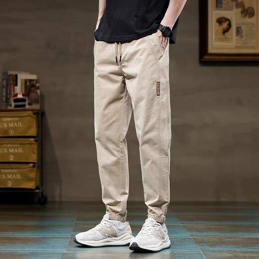 Jeanswest Casual Hosen Herren Sommer 2025 Neue Khaki Herrenhosen Lose Harem Hosen Herrenarbeit Hose Khaki 4xl