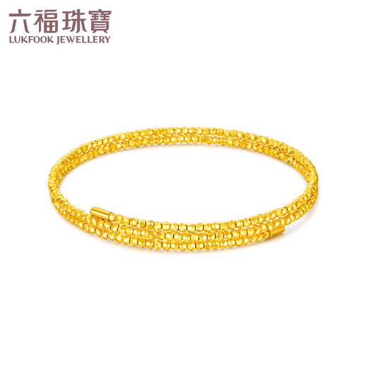 Liufu -Schmuckfuß -Gold -Verband Perlen Gold Elastic Bracelet Hollow Geschenkpreis 013507AA 6,62 Gramm (einschließlich Arbeitskosten 854 Yuan)