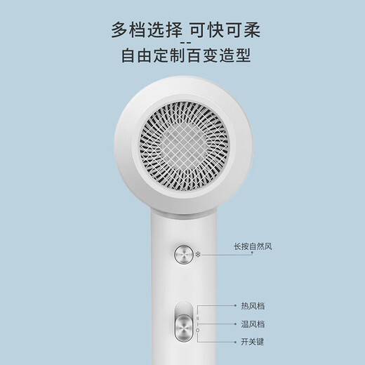 Superman (SID) hair dryer household hair dryer student dormitory hair dryer fast drying constant temperature small portable 1600w high wind speed drying RD1650 white model 1600w high wind speed drying white model