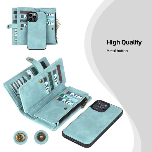 Optimales iPhone 15 Mobiltelefonhülle Multifunktionales Mobiltelefongehäuse Apple 14 Brieftasche Mobiltelefon Hülle IP16 Flip Black iPhone 16