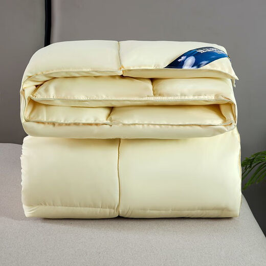 Crystal home textile 95 white goose velvet quilt spring and autumn quilt winter quilt warm double duck down quilt core down quilt thickened 8/*686 yellow [passed the quality inspection] 200x230cm8Jin [Jin equals 0.5 kg] Winter quilt