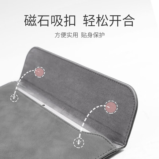Yoves is suitable for Huawei matepad pro12.2 storage bag 2025 protective cover tablet bag inner bag smoke gray (inner bag + power supply bag) two-in-one notebook inner bag