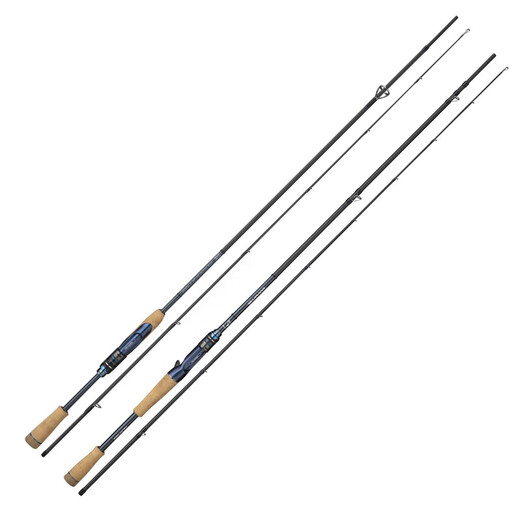 Rikaon Wild Dog Bluevior Blue viagra tige noire Black Pit Sea Catman Fish Insect Rod à long-take Competition Tail à pêche 2,03m / BVC682ML GABE