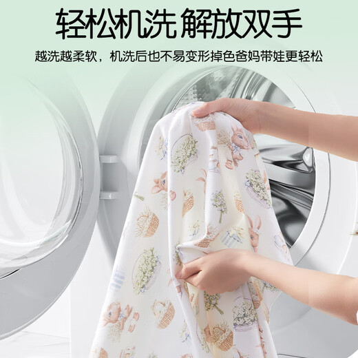 Encore baby bag list 5A antibacterial newborn pure cotton anti-shock delivery room quilt 83*83cm single layer 2 pack