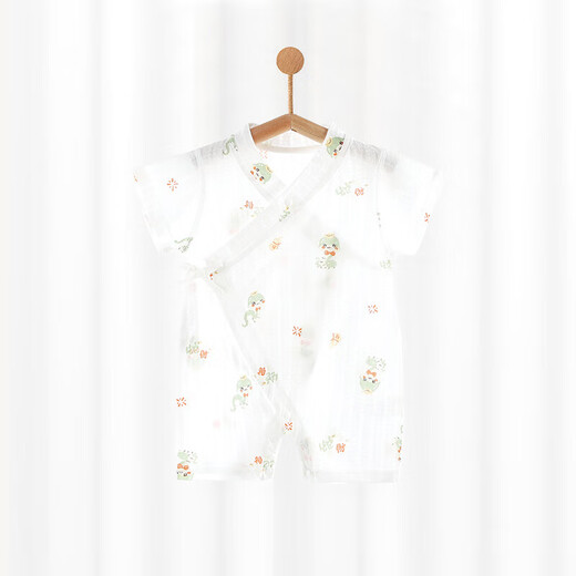 [Belleyi Summer Crawler] Baby Summer Onesie Algodón puro Algodón puro Ropa de lana de manga recién nacida, todos tus deseos se hacen realidad [6636] 80cm