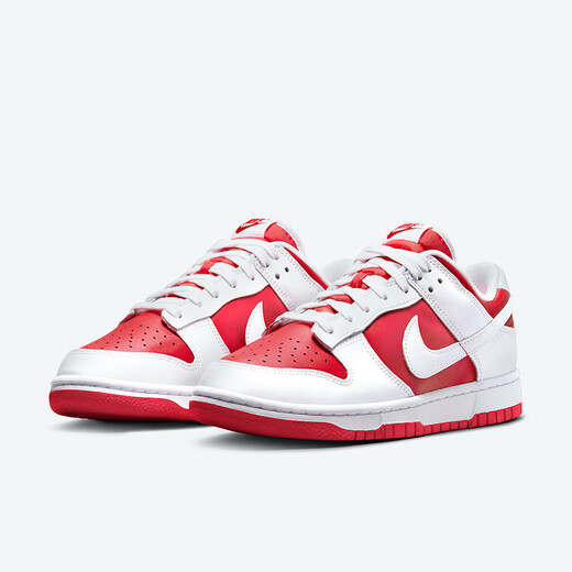 NIKE耐克Dunk Low Retro反转白红 男款 防滑耐磨 低帮轻便休闲板鞋 DD1391-600 43