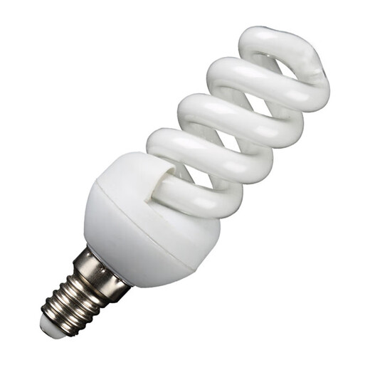 Yuanbo three-color energy-saving lamp E27 screw socket high-brightness white light spiral energy-saving bulb small half screw 20W E27 white light