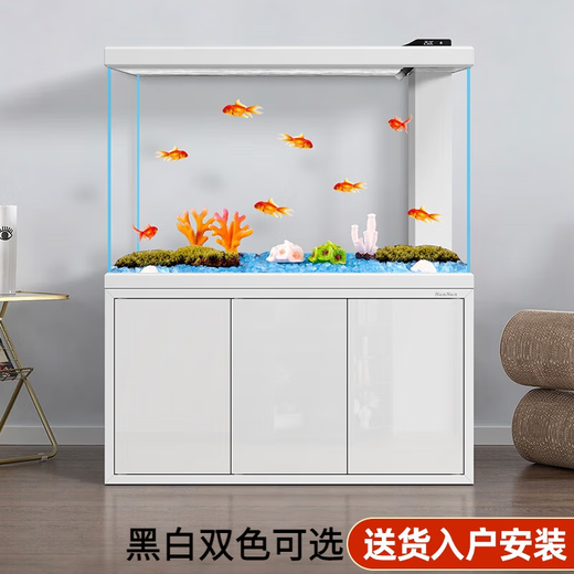 Sensen Fish Tank Filter Aquarium Living Room Large Household Floor-to-Fall Glass Ecological Fish Tank Medium-Sized New Goldfish Tank Lazy Installation Service