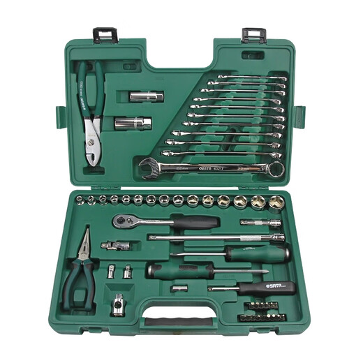 Star Star Tools 09509 Set 56-piece Auto Repair Tool Set Socket Combination Ratchet Mid-fly Wrench Maintenance Vehicle 09509/56-piece Combination Set