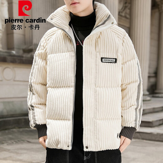 Pierre cardin down jacket men's jacket men's winter new casual winter corduroy men's goose cold-proof thickened warm clothes 138202 khaki XL (recommended 130-150Jin [Jin equals 0.5 kg])