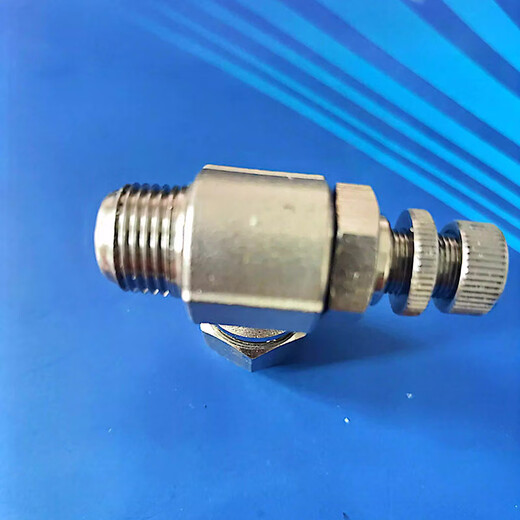 Zhuankai 304 stainless steel SL right angle card sleeve one-way throttle valve copper pipe stainless steel fast pneumatic speed control valve regulating valve SL right angle card sleeve throttle valve 1/2-10mm