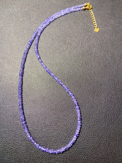 Chihuan Ruyijia Welfare Provence's Romantic 14k Discount Natural Ice Blue-Purple Tanzanite Sapphire Necklace Violet 4.5mm 3.5-