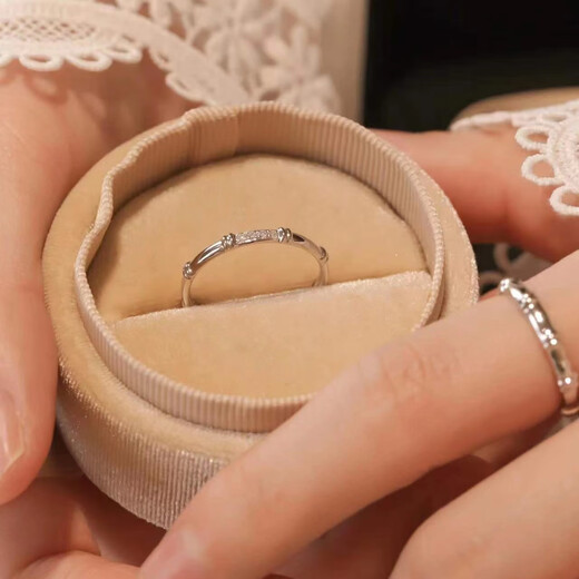 Pure silver s999 couple ring pure silver pair ring open simple ring can be engraved Valentine's Day gift for boyfriend and girlfriend 999 silver you are enough for you-female ring