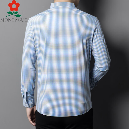 Camisa de manga larga Montagut Camisa a cuadros Capital para hombres de manga de otoño