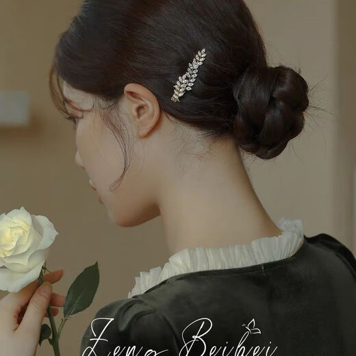 Hongyun Nachahmung Diamant Weizenohr Clip Damen Seitenclip kleine frische Haarspange Temperament Haarspange Stirnband Pony Clip gebrochene Haarspange Weizenohr Seitenclip ein Paar F147