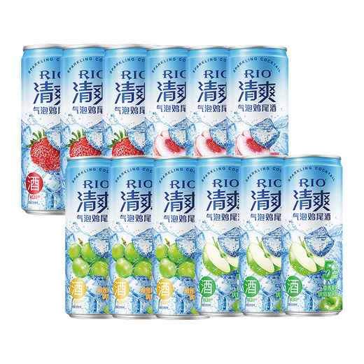 RIO pre-mixed cocktails, low-alcohol fruit wine, foreign wine vodka refreshing 5 degree series 330ml*12 cans