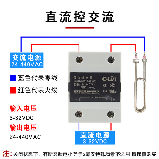Xinling Electric (C-Lin)(C-Lin)C-Lin Xinling HHG1-1032F-38 Single-phase solid-state relay HHG1-1/032F-3880Z(80A)