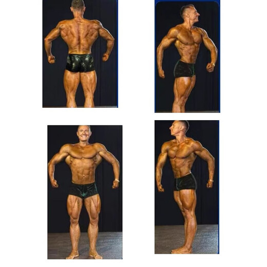 Sejinlong 15CM wide side men's classic bodybuilding competition pants shiny briefs fitness pants CBBA new rules competition pants black L