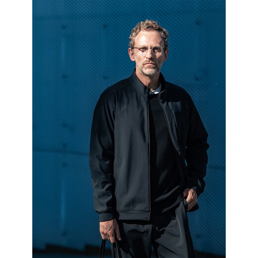 CARE OF LORD Explorer Series Autumn and Winter Jacket Men's Stand Collar Casual Commuting Thickened Soft Shell Jacket 7661 Classic Black M