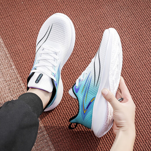 
Warrior sports shoes for men's students outdoor running shoes light casual shoes men's shoes WXY(ZA)-3291 white, blue and yellow 39
