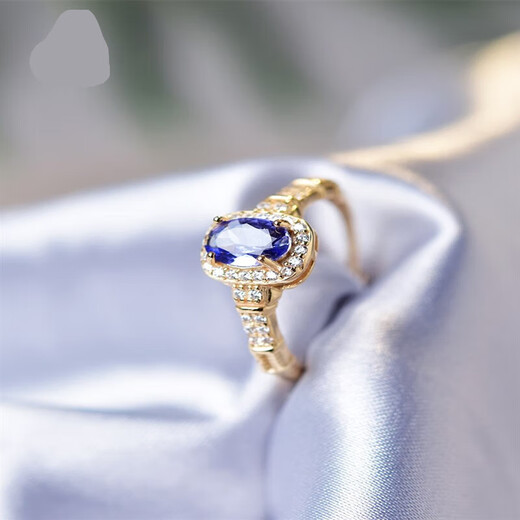 Dige tanzanite ring women's s925 silver light luxury niche design ring tanzanite bare stone inlaid index finger ring style 1 s925 silver tanzanite ring