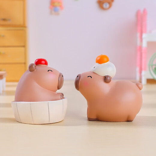 SHANPO (SHANPO) girls birthday gift practical niche high-end Capibala blind box capybara hand desk table decoration small ornaments Capibala blind box 8 non-duplicate