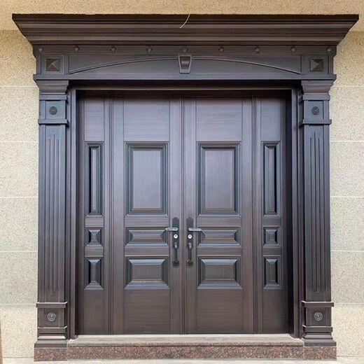 维诺亚别墅进户大门农村双开门仿门乡村自建房防盗入户大门 款式一 定制入户大门 给尺寸定做哦