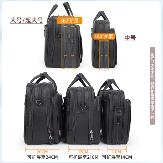 Yajie business briefcase men's canvas laptop bag large capacity Oxford document business office work crossbody business trip medium bag 15.6 inches