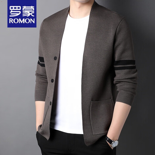 Romon Tiende Spring Cardigan para hombres Autumn 2025 NUEVA Moda de lana joven suéter al aire libre Tendencia de la chaqueta casual de hombres negros 4xl