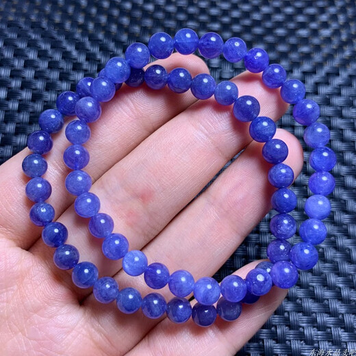 Micro-gift Tanzania Ocean Heart Tanzanite single circle bracelet for women purple and blue sailor string jewelry gift (S59) about 5.4-5.7mm