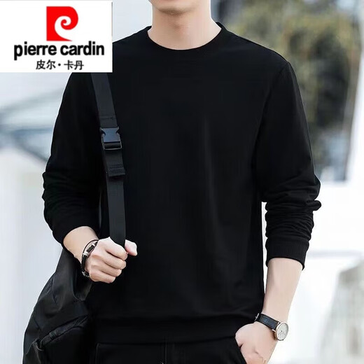 Pierre Cardin warm warmes Sweatshirt Herren Herbst und Winter Langarmed T-Shirt Neues lässiges loser rundes Hals-Sweatshirt-Jacke Herren grau HH795 Modell M Empfohlen einen 90-105 Jin [Jin gleich 0,5 kg]