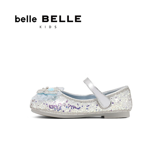 Belle (Belle) Elsa style Mary Jane shoes mall same style butterfly pumps A6090A85 blue 28