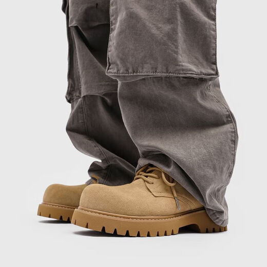 Ziyuanju Martin Boots Hombres 2025 Nuevos zapatos de verano Derby Shoes Low Top Retro Work Shoes de altura espesa de altura.