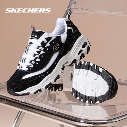 Skechers Panda Shoes Women's Thick Soled Casual Shoes Cushioned Sports Shoes Breathable Dad Shoes 8