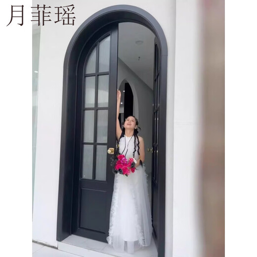 月菲瑶法式新娘结婚晨袍睡裙白色轻婚纱礼服伴娘网纱连衣裙露背仙女长裙 白色 S