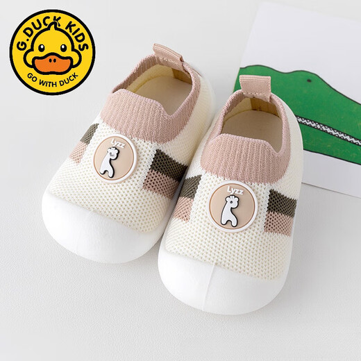 G.DUCKKIDS小黄鸭新款宝宝学步鞋春秋室外儿童鞋软底防滑掉6个月1-3岁婴儿鞋 F01【黄蓝】 15 (内长12cm)