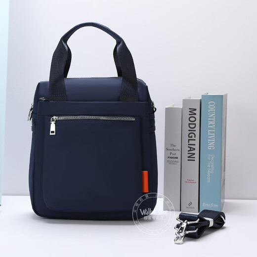 Walker Shop men's briefcase [Oxford cloth] one-shoulder laptop bag vertical business travel handbag fashion men's bag blue 29*10*26 11 inches