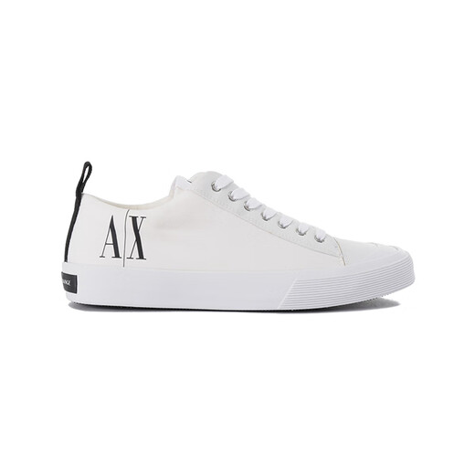 Armani (Armani) Axe 25 Printemps et été nouveaux produits de nouveaux produits pour hommes et semelles épaisses à lacets de baskets décontractées xux140 xv591 T684 White Logo Offset Printing 44