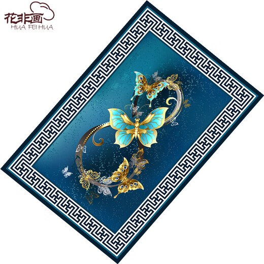 Hua Feihua light luxury large living room carpet coffee table mat bedroom large area mat entrance corridor door light luxury-14 80*120 cm