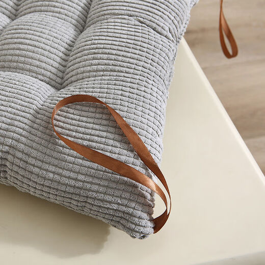 Yingzhuer thickened cushion office four seasons student classroom female stool floor mat butt cushion strap sedentary chair cushion corduroy square coffee 40*40cm