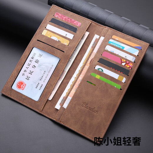 
GPHF Japanese men's wallet long thin youth multi-card casual wallet card bag Japanese and Korean students' personalized retro wallet retro gray